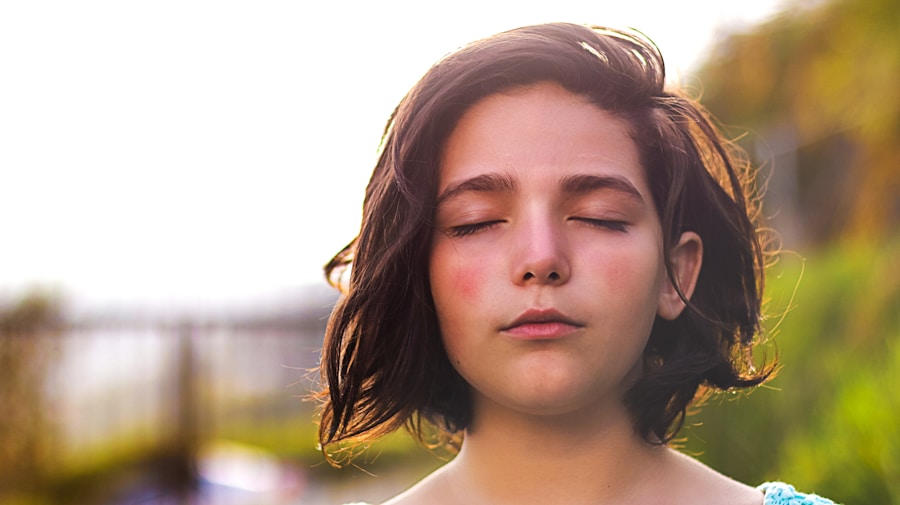 Photo "Symptoms of concussion in a young child"