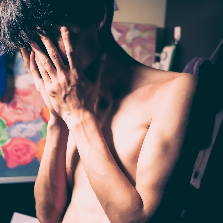 Photo effect of male hormones