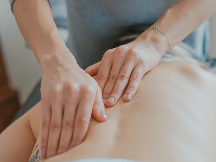 Photo "Lower back pain massage techniques"