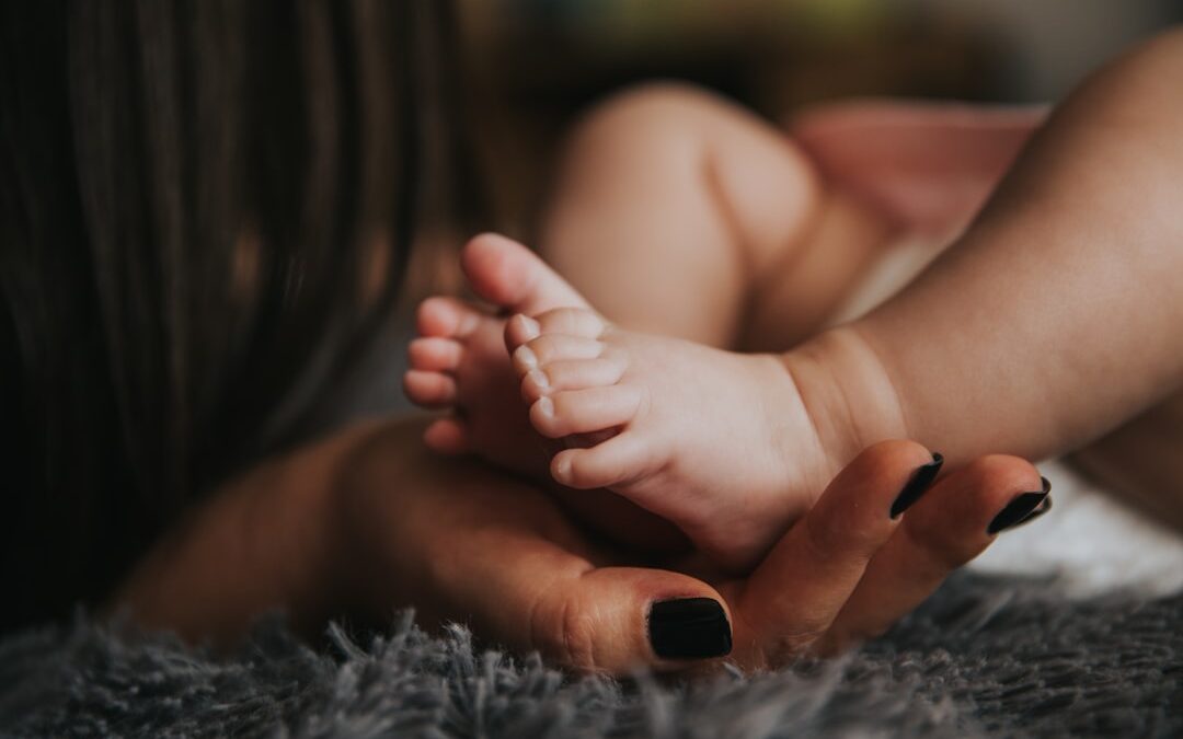 Photo Baby with thermometer