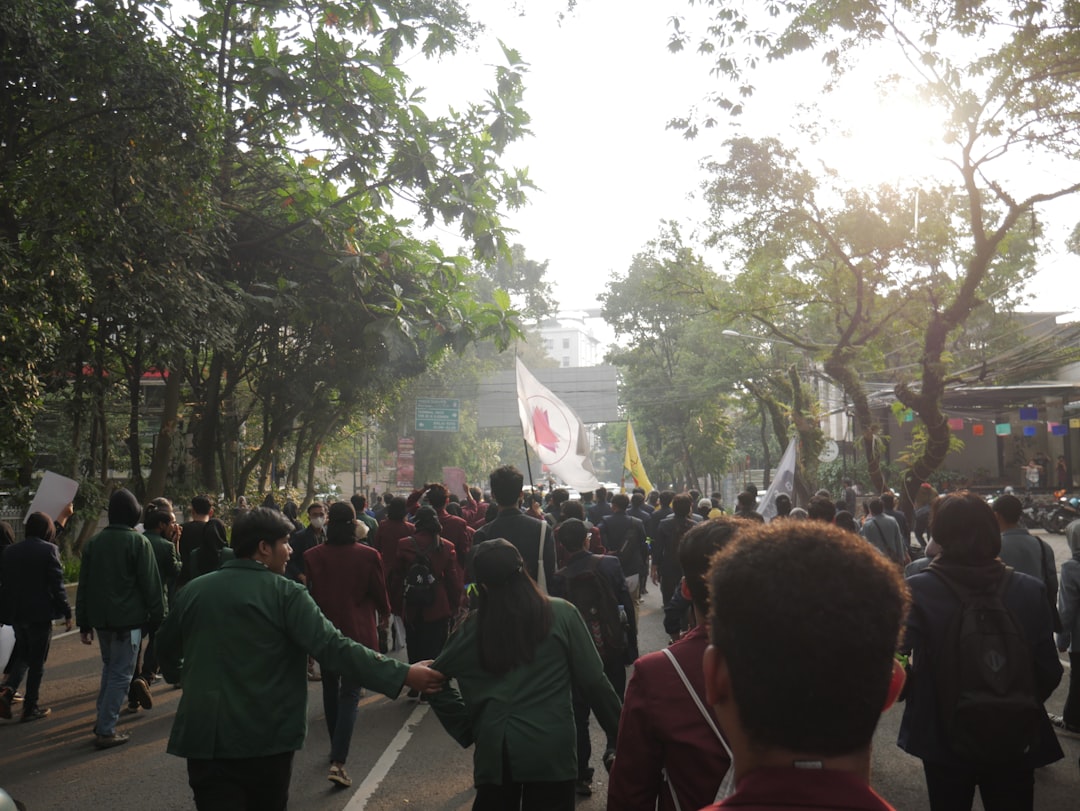 Photo Protesters marching