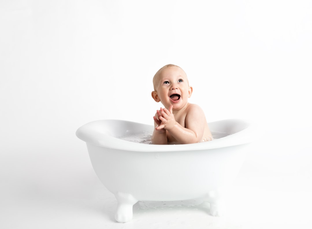 Photo Baby sitting on potty
