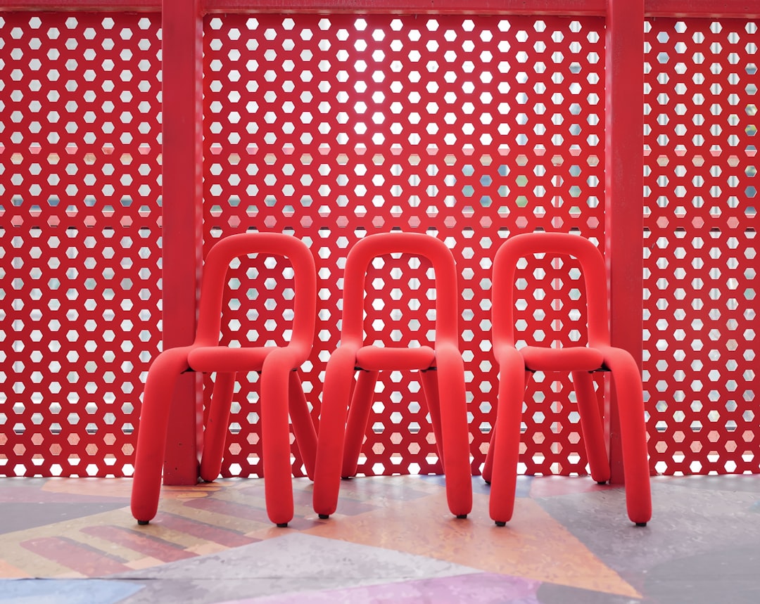 Photo red stool