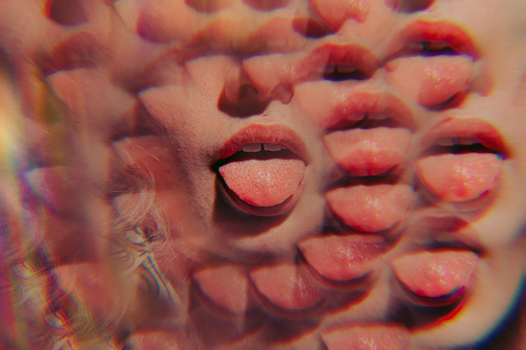 Photo herpes on the tongue