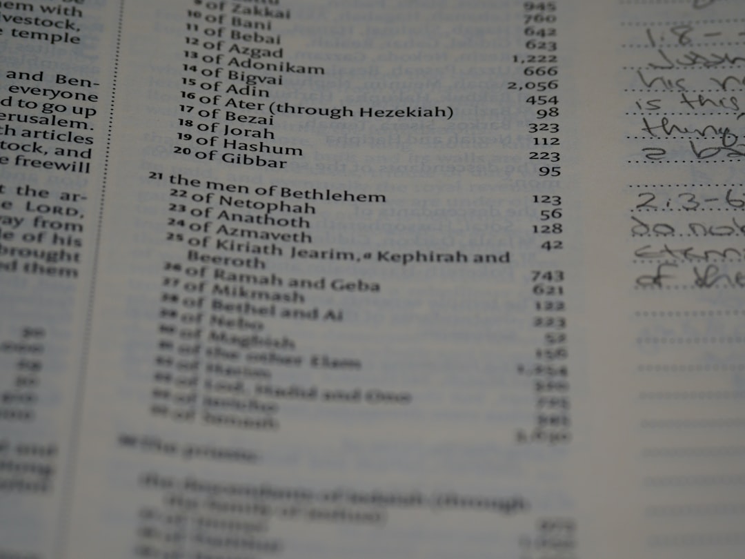 Photo numbers catalog