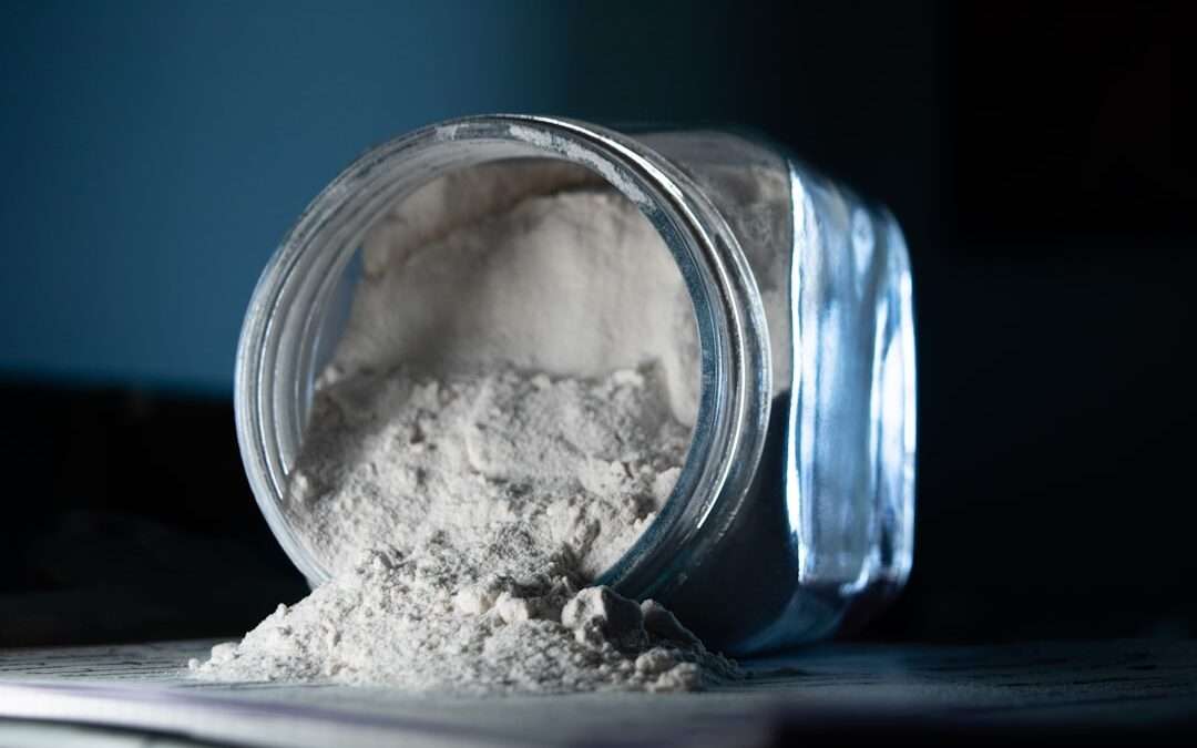 Photo natural protein powder